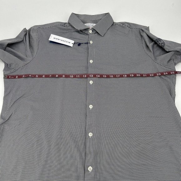 Mizzen+Main Spinnaker Shirt Men XL‎ Button Down White Black Helmets to Hard Hats - Picture 10 of 11